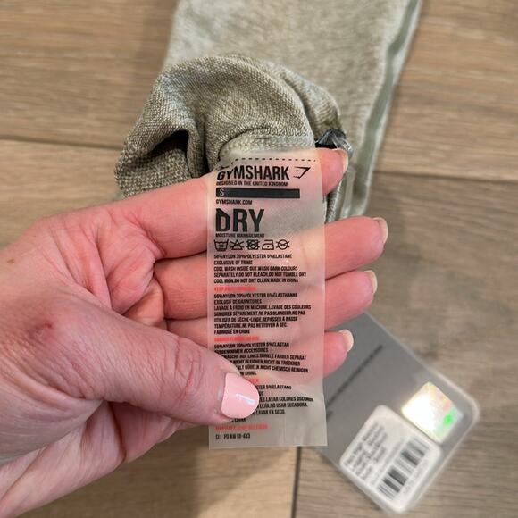 GYMSHARK Washed Khaki Marl/Blush Nude Flex High Waisted Active Leggings Size S - Picture 7 of 13